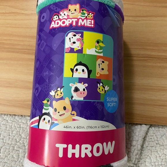 Adopt Me “Raise A Pet” 46 x 60, Microfiber Super Soft Throw - Picture 3 of 12